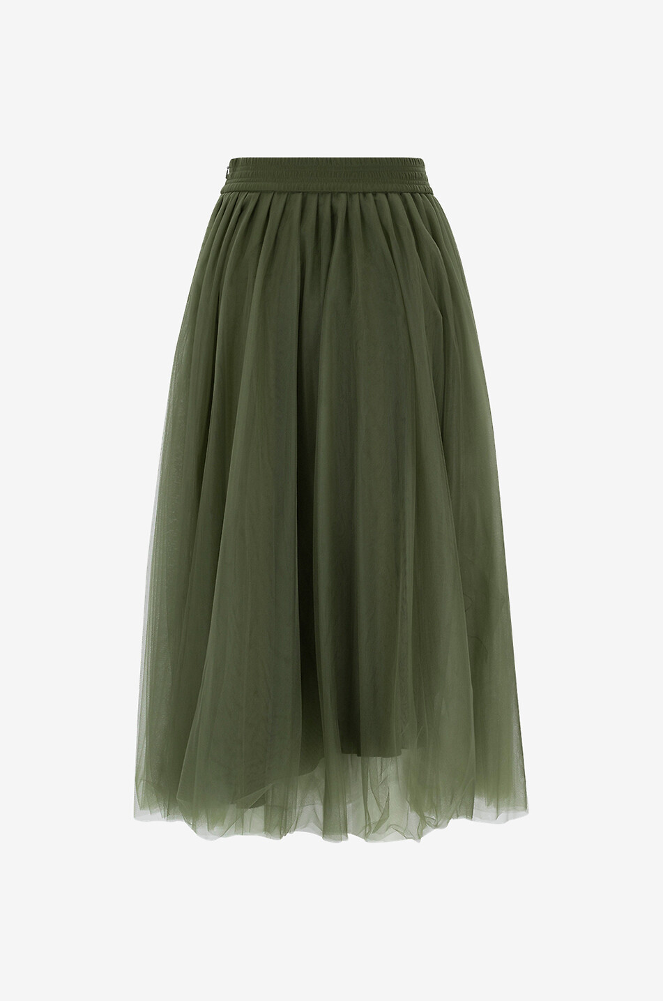 Jupe midi évasée en tulle