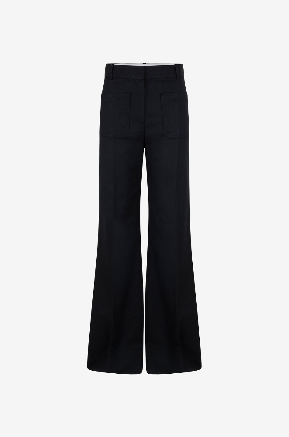 VICTORIA BECKHAM Alina wool blend flared trousers Women BLACK 1