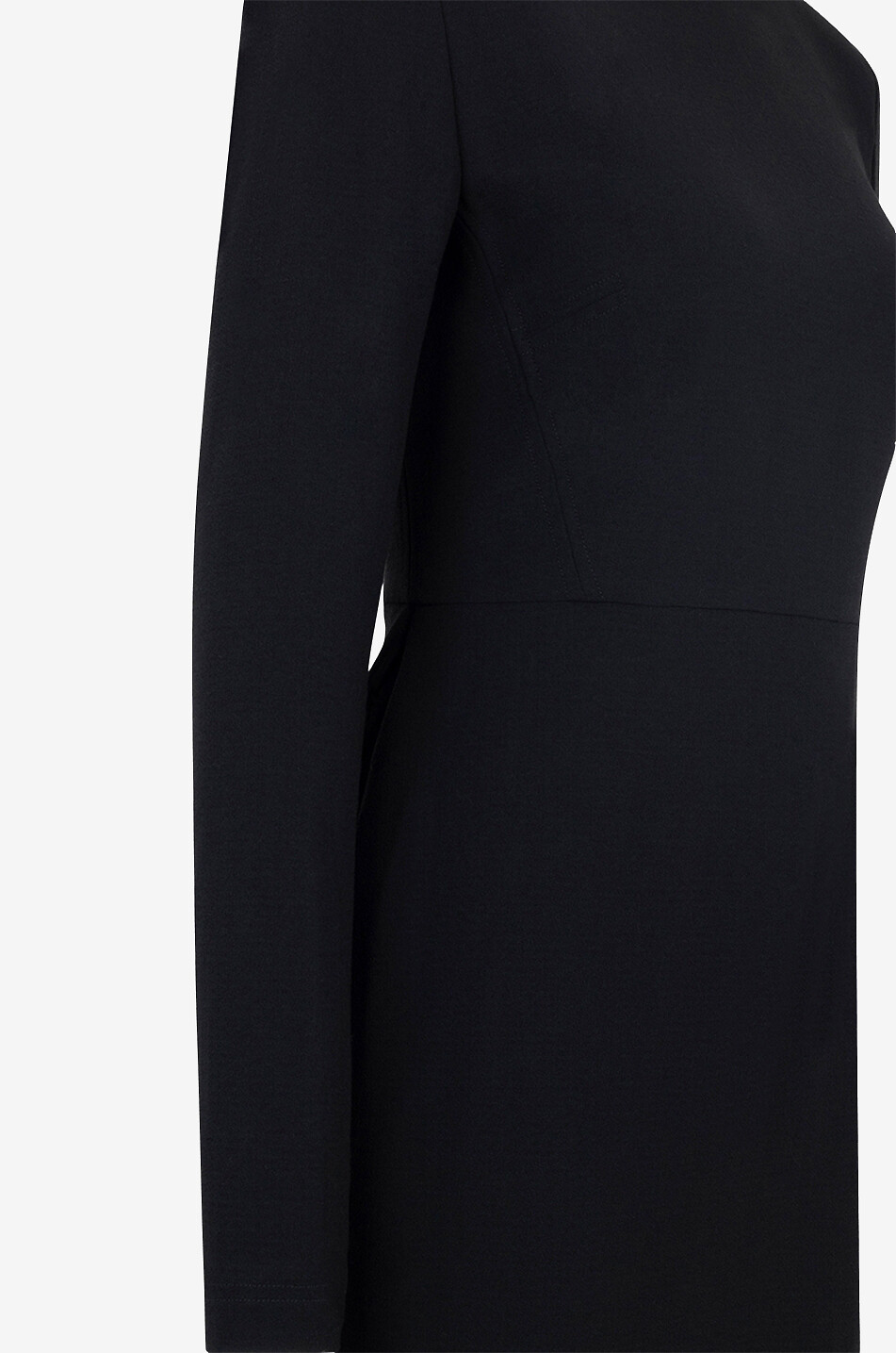 VICTORIA BECKHAM Langarm-Etuikleid aus Wolle Fitted T-Shirt Damen SCHWARZ 3
