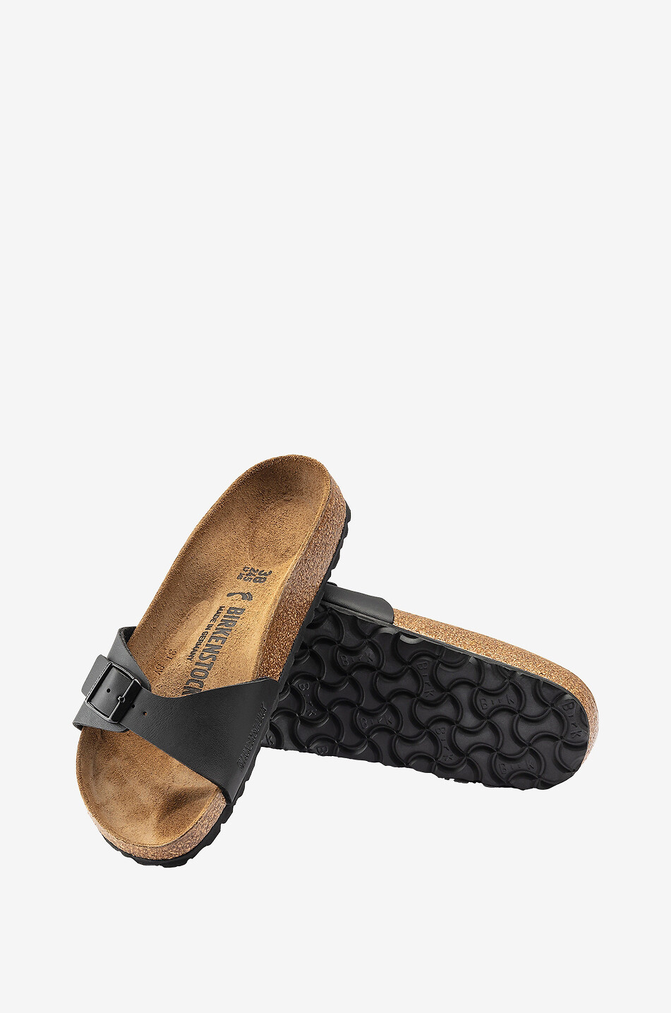 BIRKENSTOCK Flache Pantoletten aus Birko-Flor Madrid BS Herren SCHWARZ 4