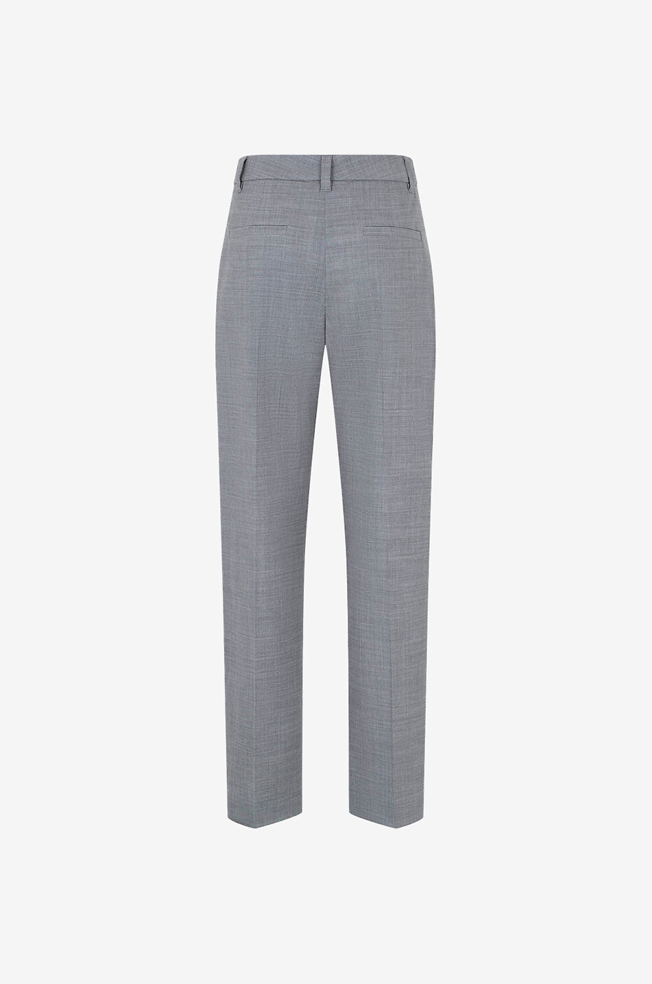 BRUNELLO CUCINELLI Gerade Hose aus meliertem Wollstretch Damen HELLGRAU 2
