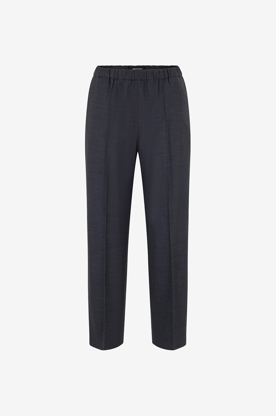 FABIANA FILIPPI Pantalon raccourci coupe jogger en laine mélangée et perles Femme GRIS FONCÉ 1