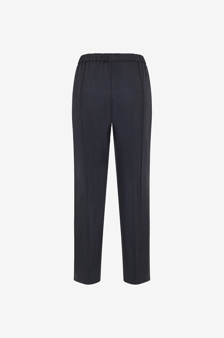 FABIANA FILIPPI Pantalon raccourci coupe jogger en laine mélangée et perles Femme GRIS FONCÉ 2