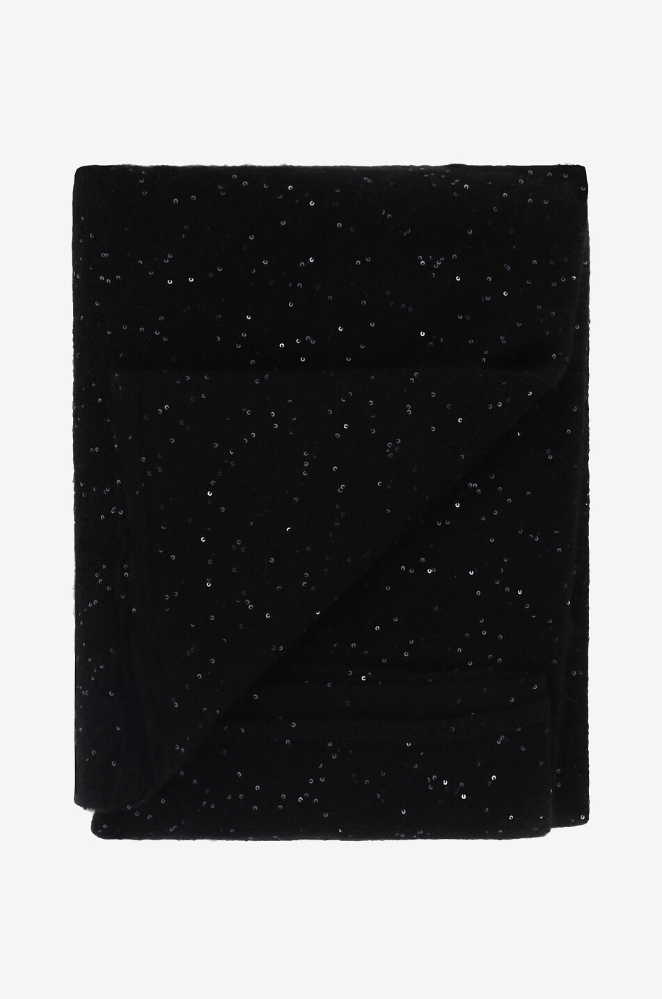 FABIANA FILIPPI Écharpe en maille duveteuse à sequins Femme NOIR 2