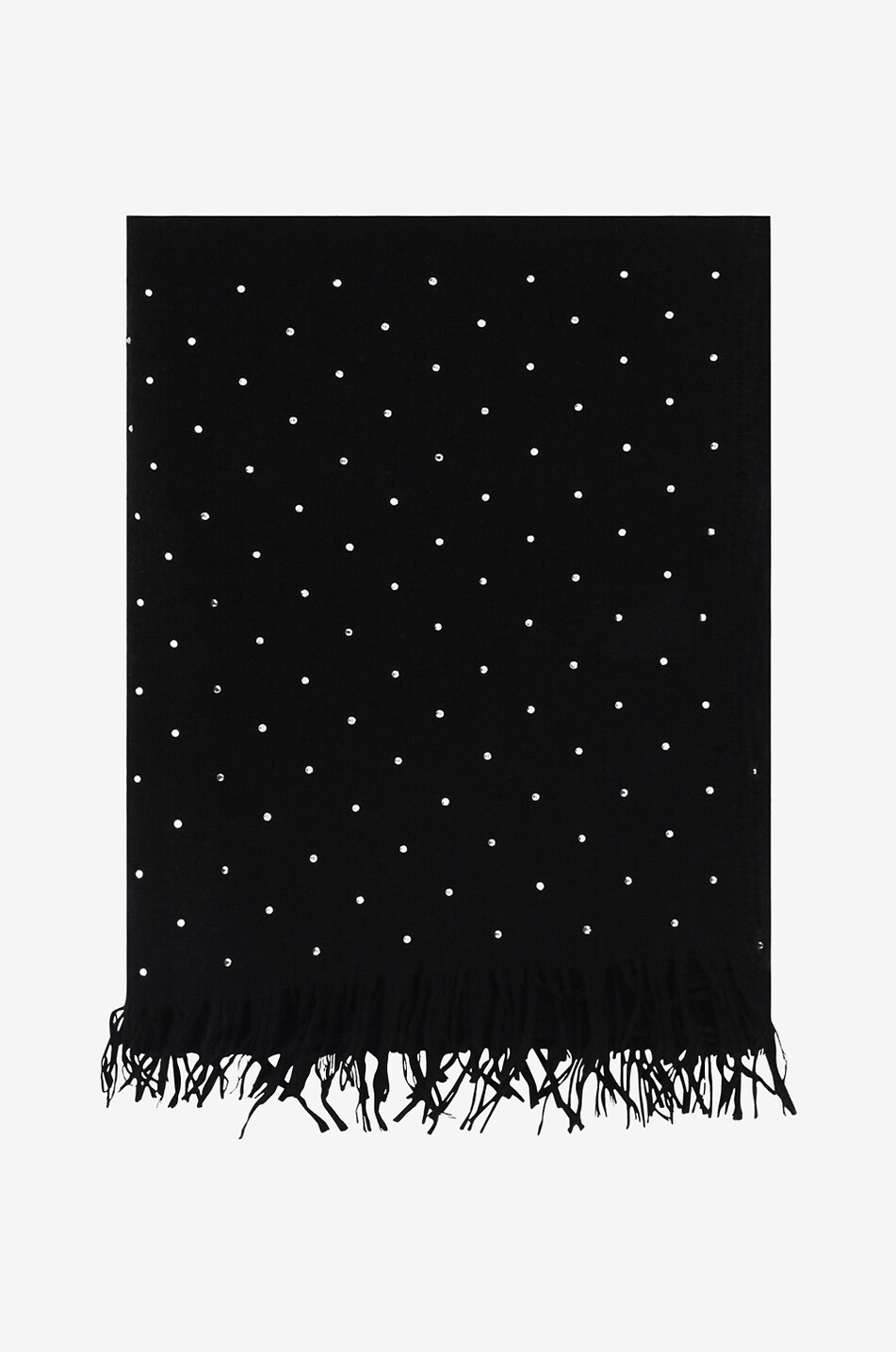 Feiner Woll-Webschal mit Strass