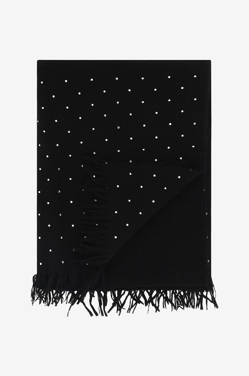 FABIANA FILIPPI Feiner Woll-Webschal mit Strass Damen SCHWARZ 2