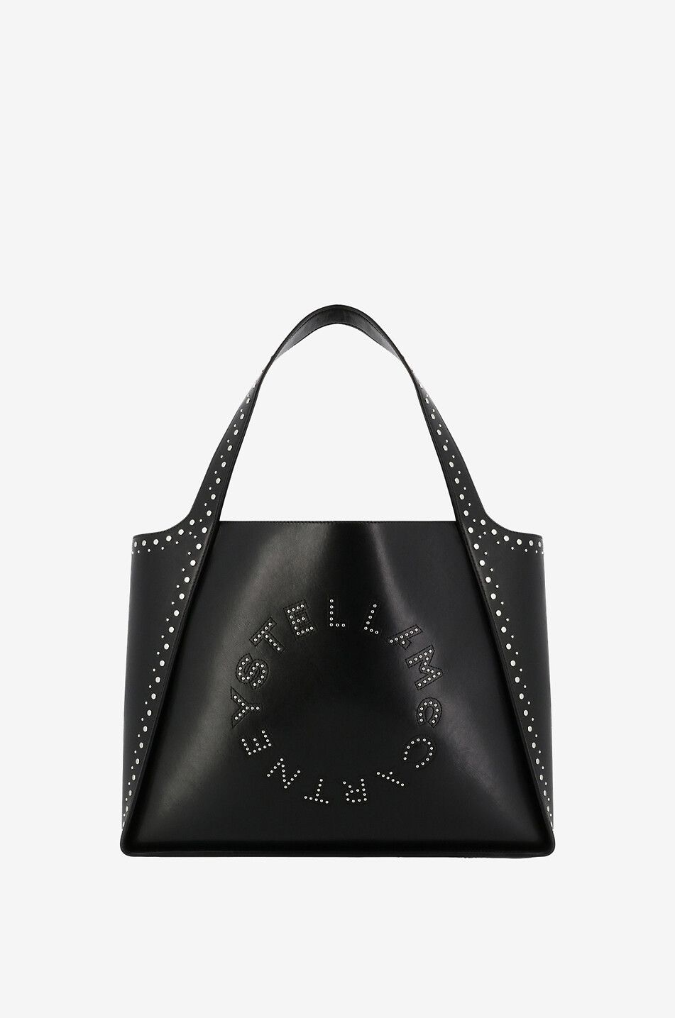 Stella Logo studded faux leather tote bag