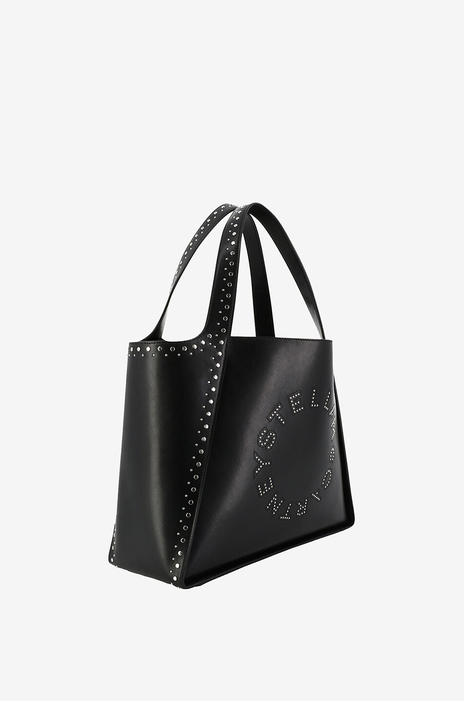 Nietenbesetzter Kunstledershopper Stella Logo