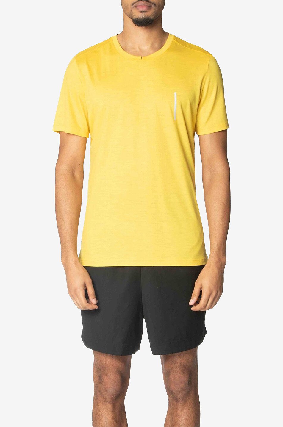 EMYUN T-shirt à manches courtes en laine mérinos Nyon Homme JAUNE 1