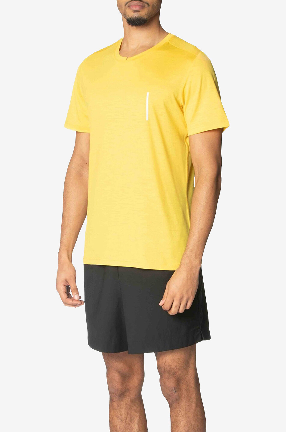 EMYUN T-shirt à manches courtes en laine mérinos Nyon Homme JAUNE 4