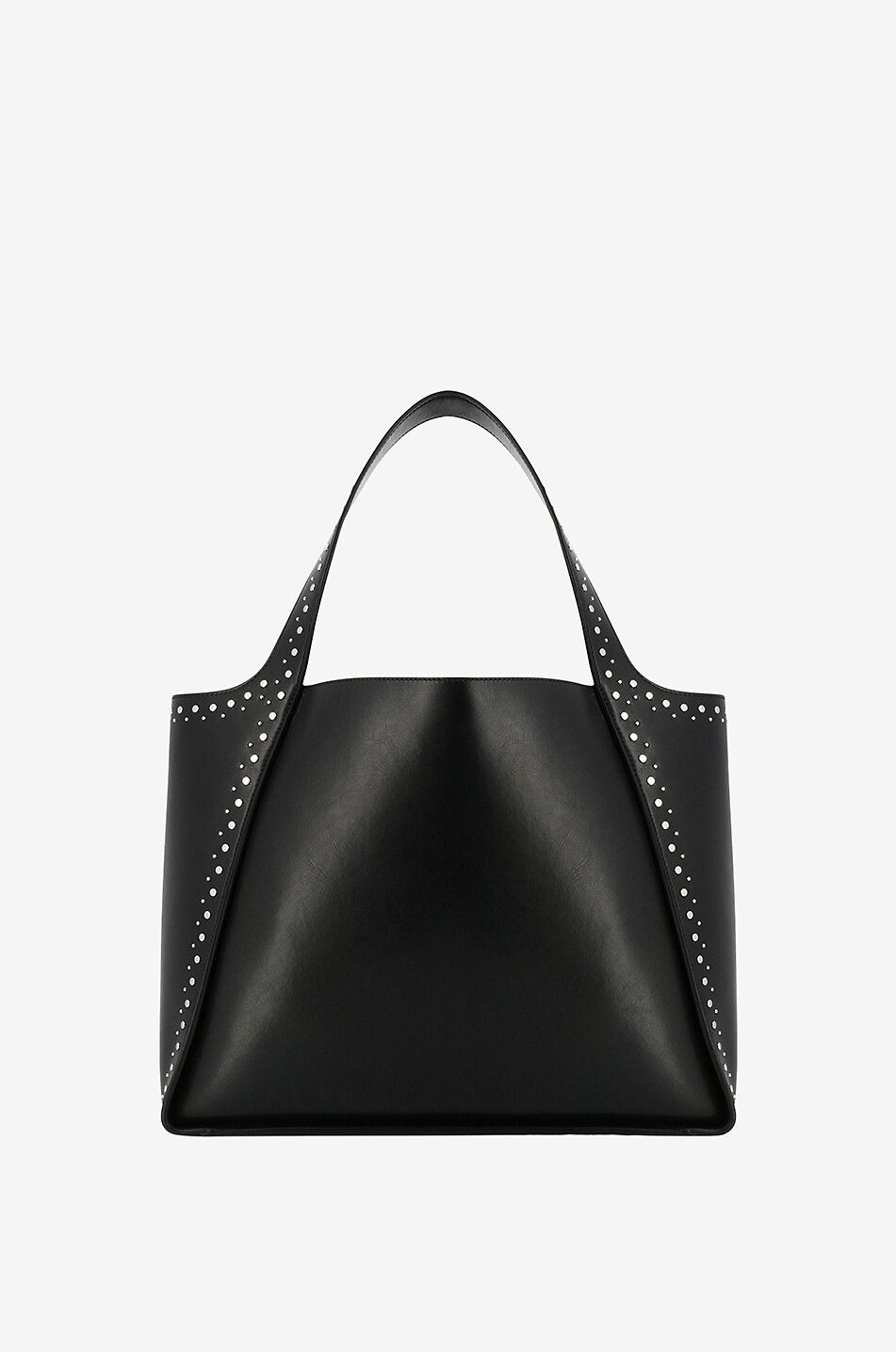 STELLA McCARTNEY Sac cabas clouté en cuir vegan Stella Logo Femme NOIR 3