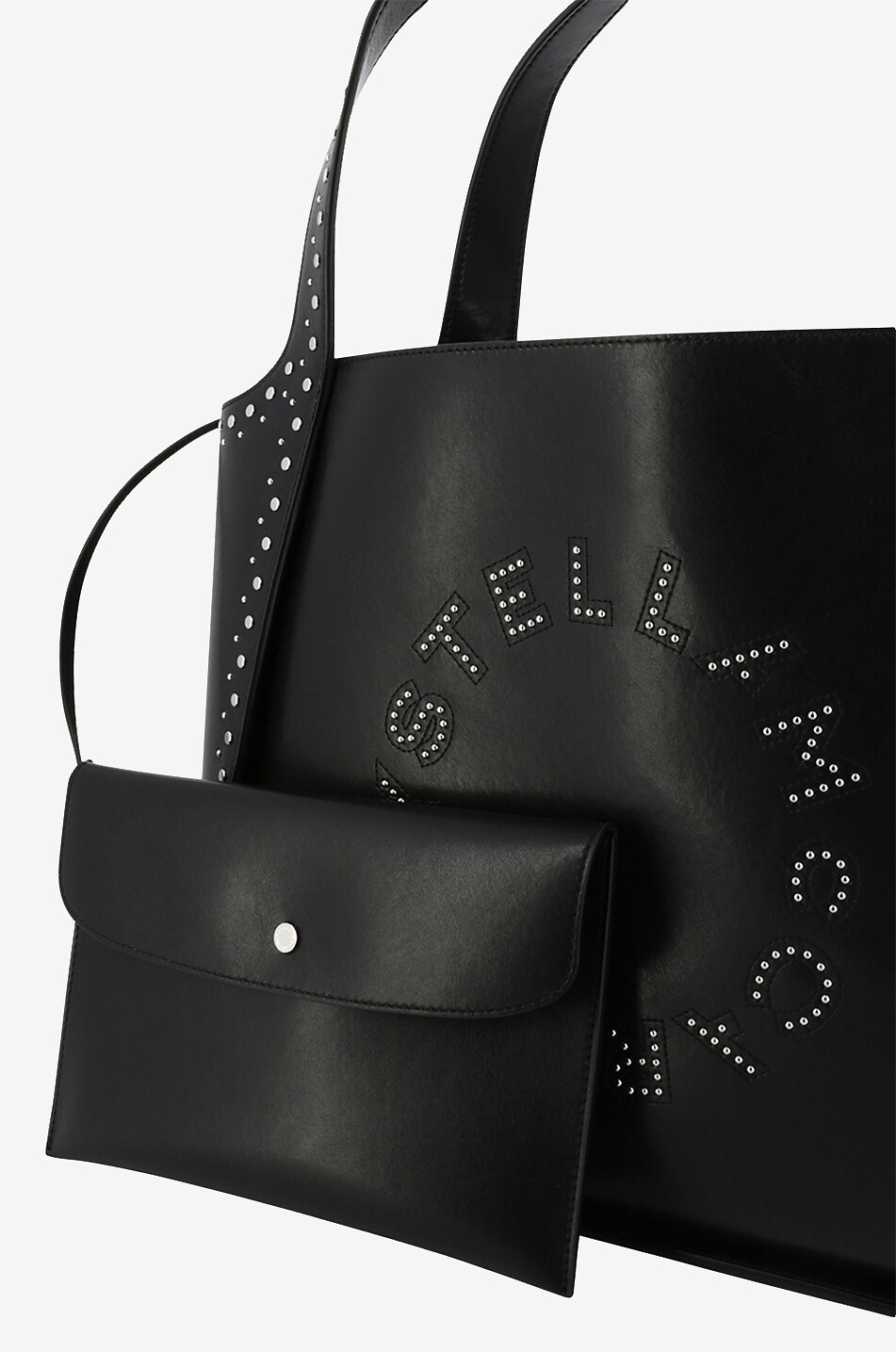 Nietenbesetzter Kunstledershopper Stella Logo