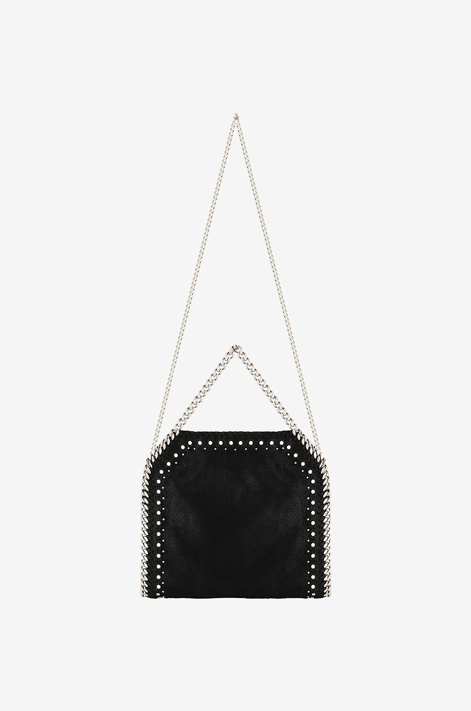 Nietenbesetzte Schultertasche aus Kunstwildleder Falabella Mini