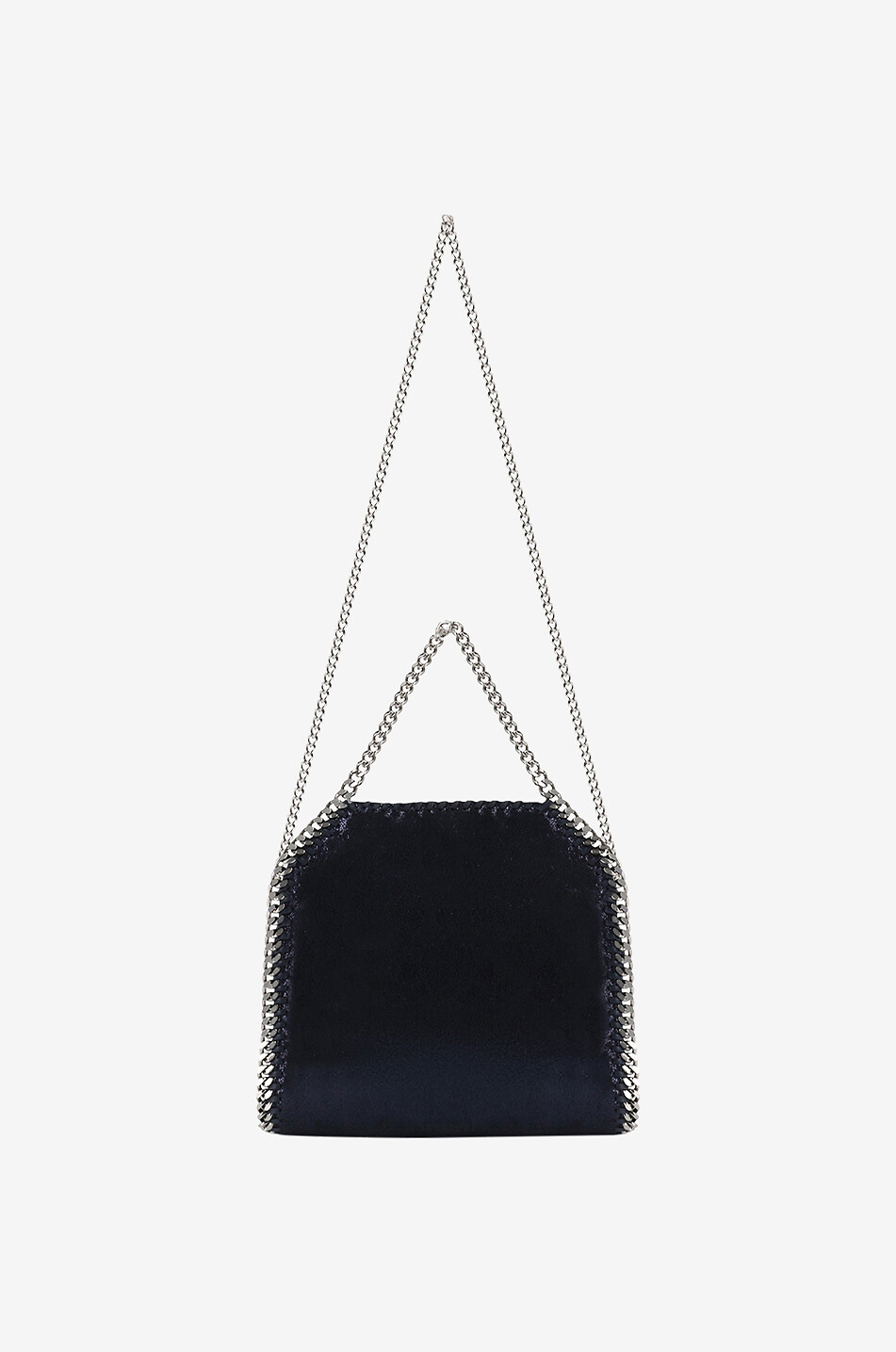 STELLA McCARTNEY Sac porté épaule en daim synthétique brillant Falabella Mini Femme BLEU 3
