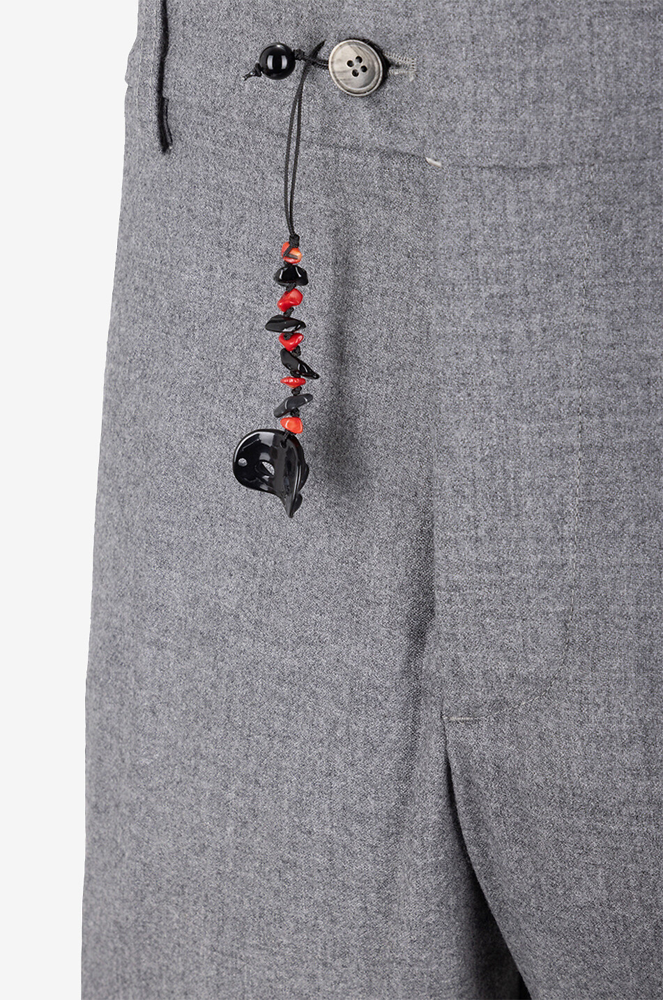 MARCO PESCAROLO Metis virgin wool slim fit trousers Men LIGHT GREY 3