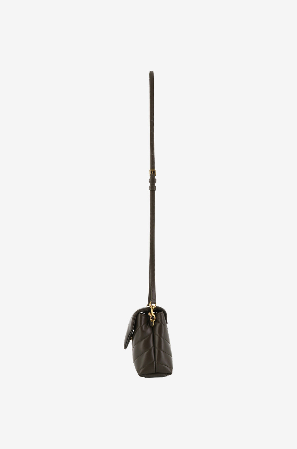 SAINT LAURENT PARIS Gesteppte Mini-Schultertasche aus Glattleder Loulou Toy Damen KHAKI 4