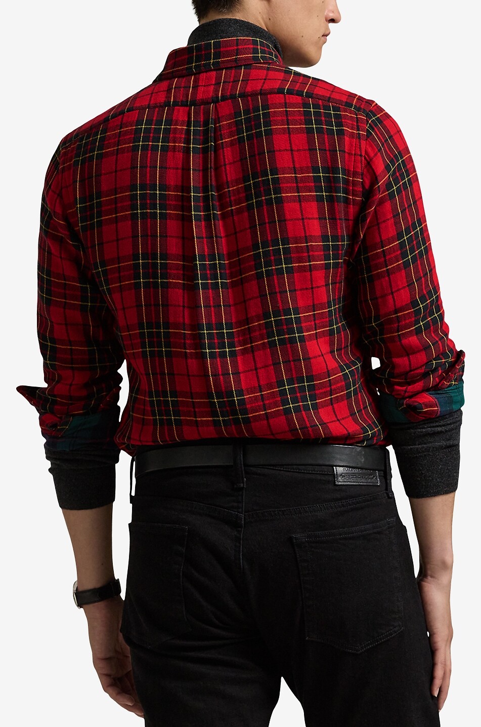 POLO RALPH LAUREN Custom Fit double-layer plaid shirt Men RED 3
