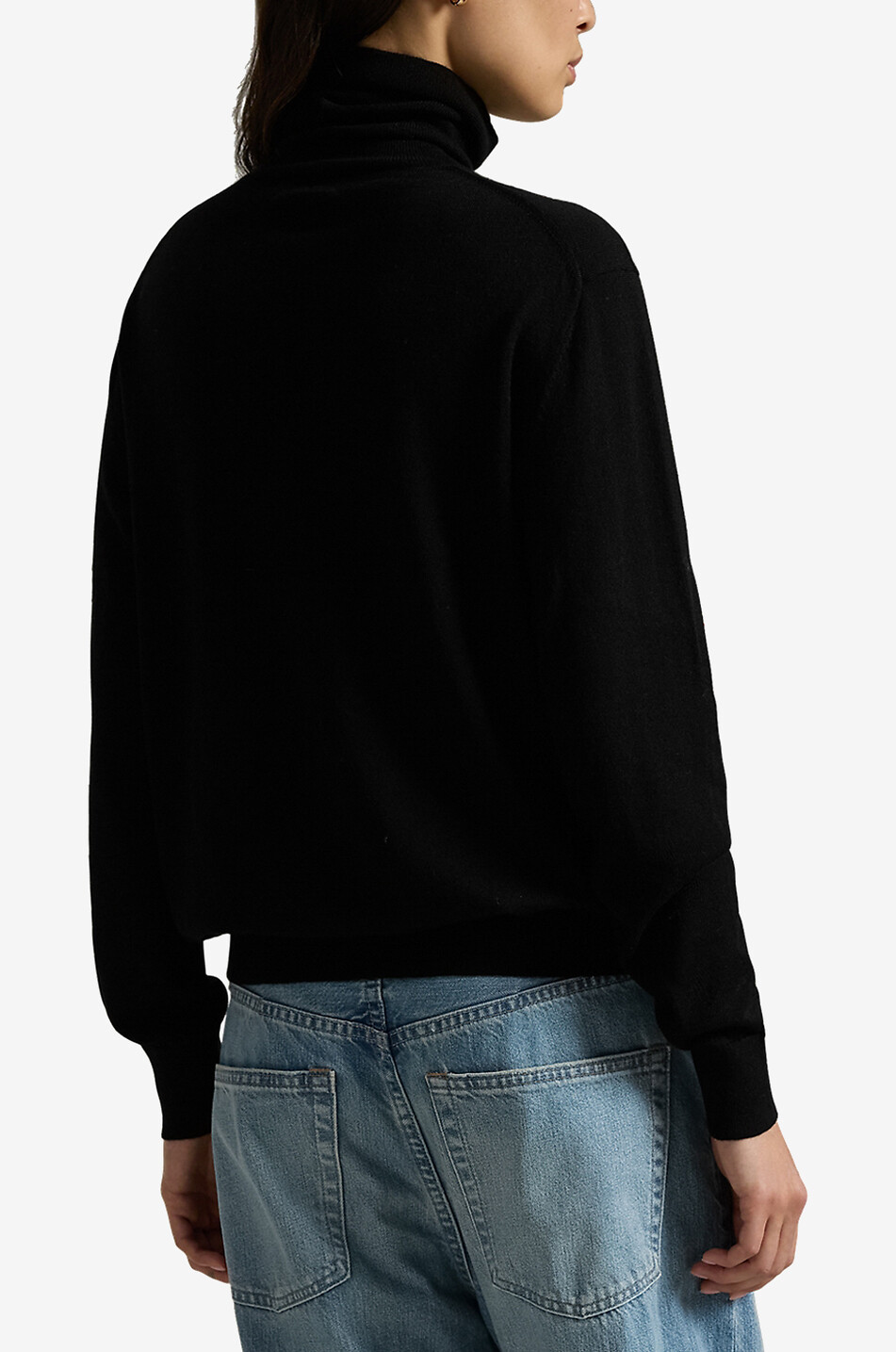 POLO RALPH LAUREN Weiter Merinowollpullover mit Rollkragen Pony Damen SCHWARZ 3