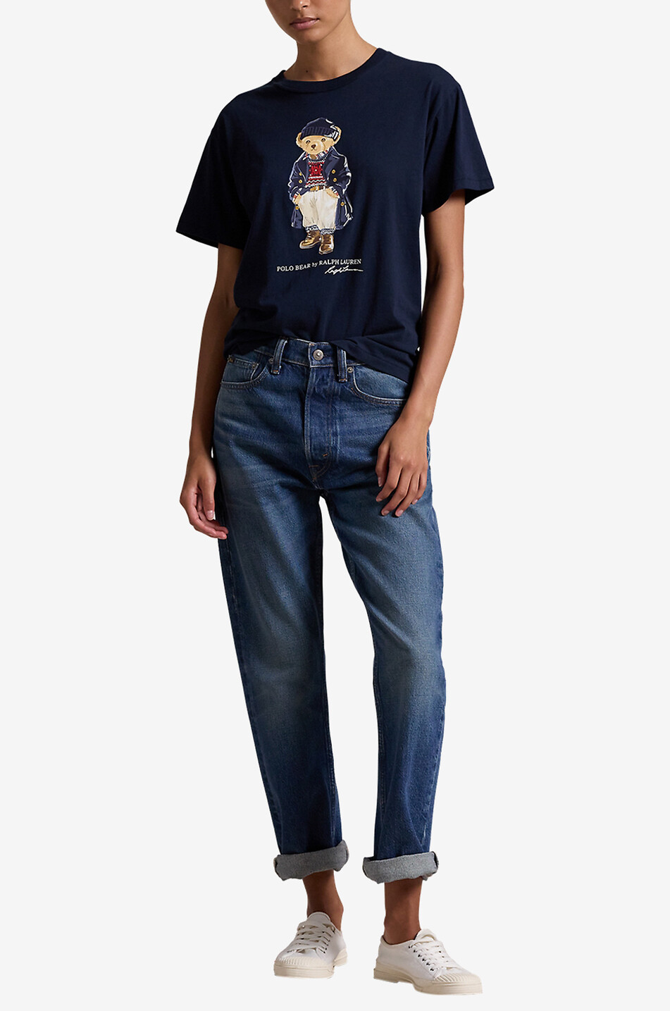 POLO RALPH LAUREN Winter Polo Bear short-sleeved T-shirt Women DARK BLUE 4