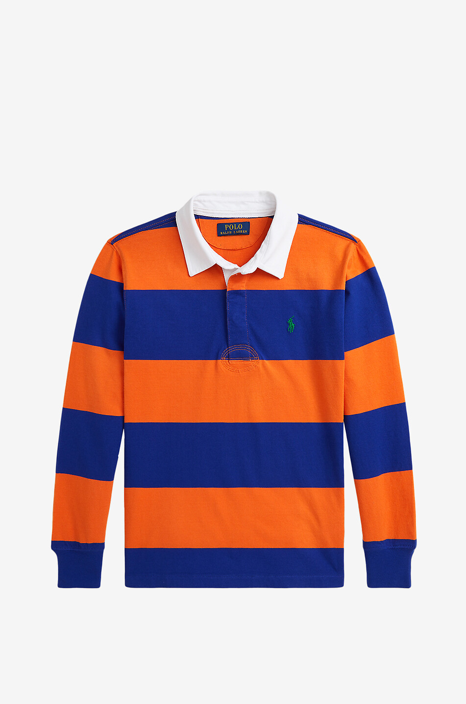 Pony striped long sleeved boy s polo shirt