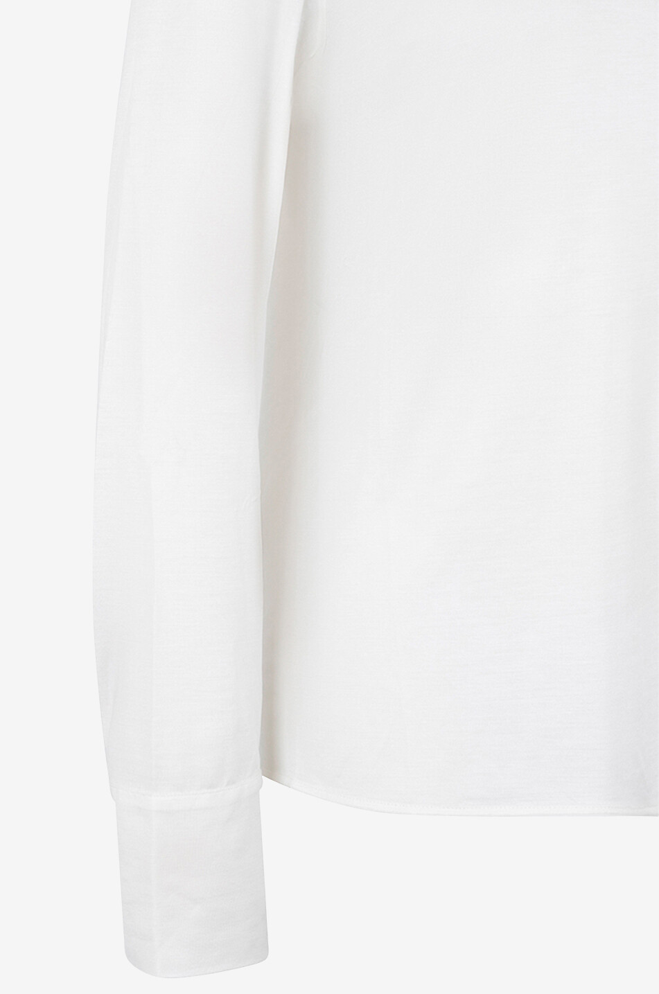 FABIANA FILIPPI Langarm-Top mit Stehkragen aus Seidenjersey Damen WEISS 3