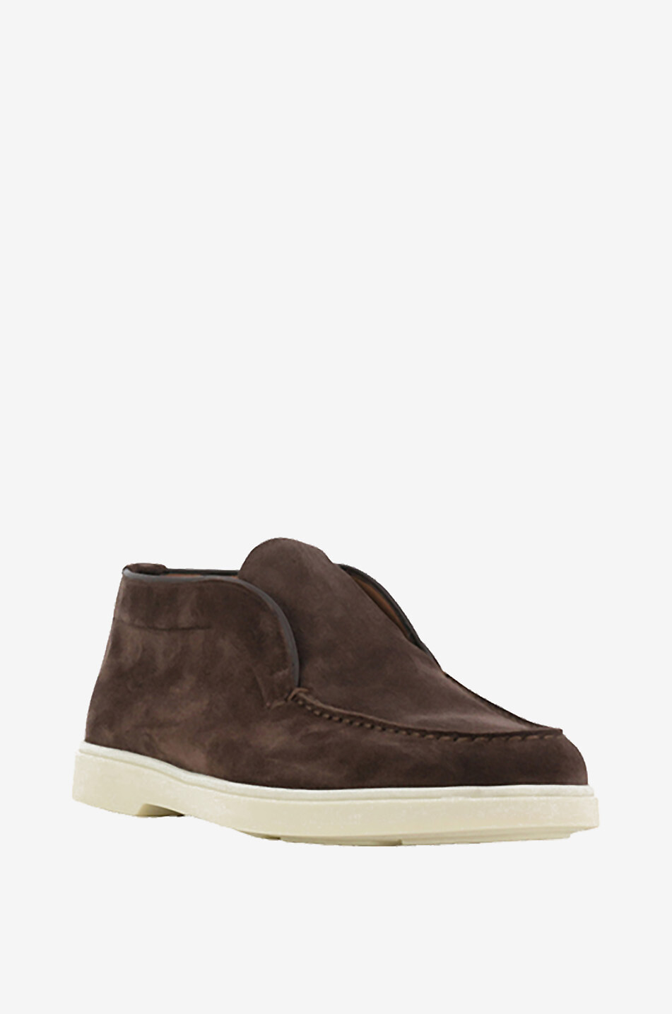 SANTONI Loafer spirit suede ankle boots Women DARK BROWN 1