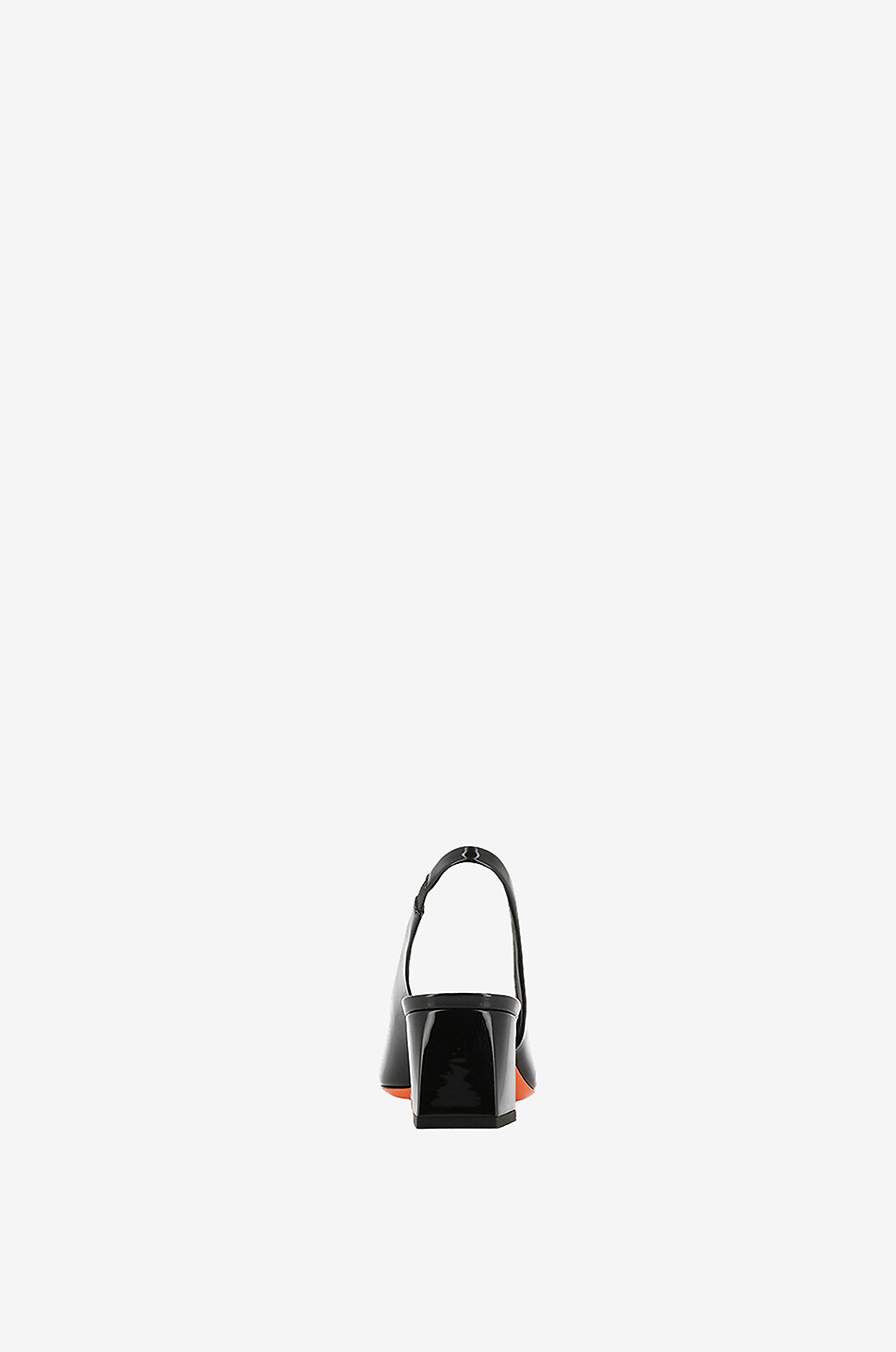 SANTONI Slingback-Pumps aus Lackleder mit Blockabsatz und Schnalle 50 Damen SCHWARZ 4