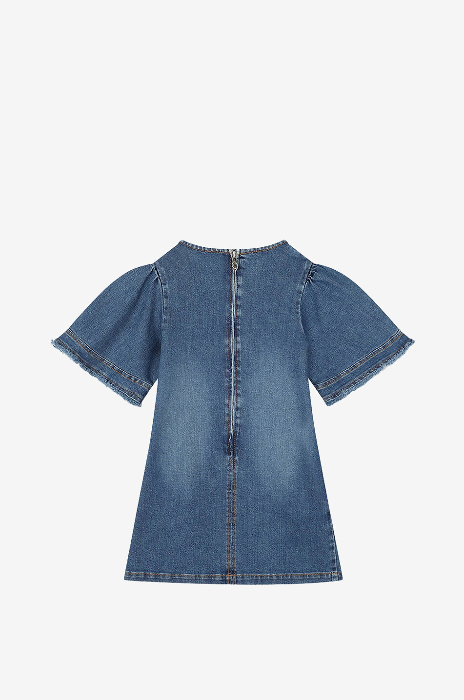Mini robe trapèze en denim bio fille