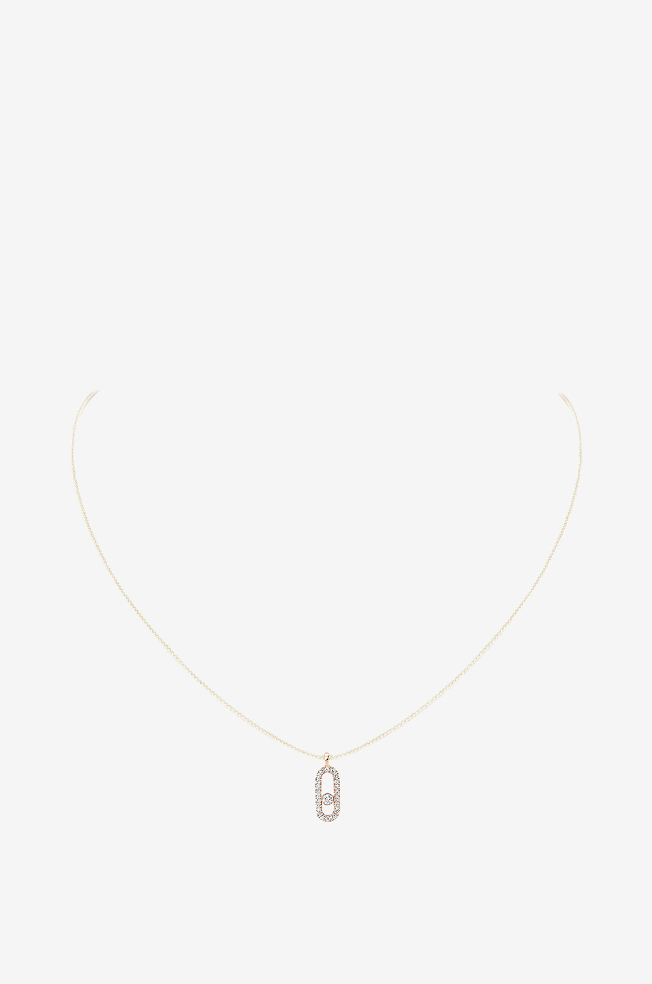 MESSIKA Collier sur cordon détail or rose et diamants Messica Care(s) Pavé Crème Femme ROSE 1