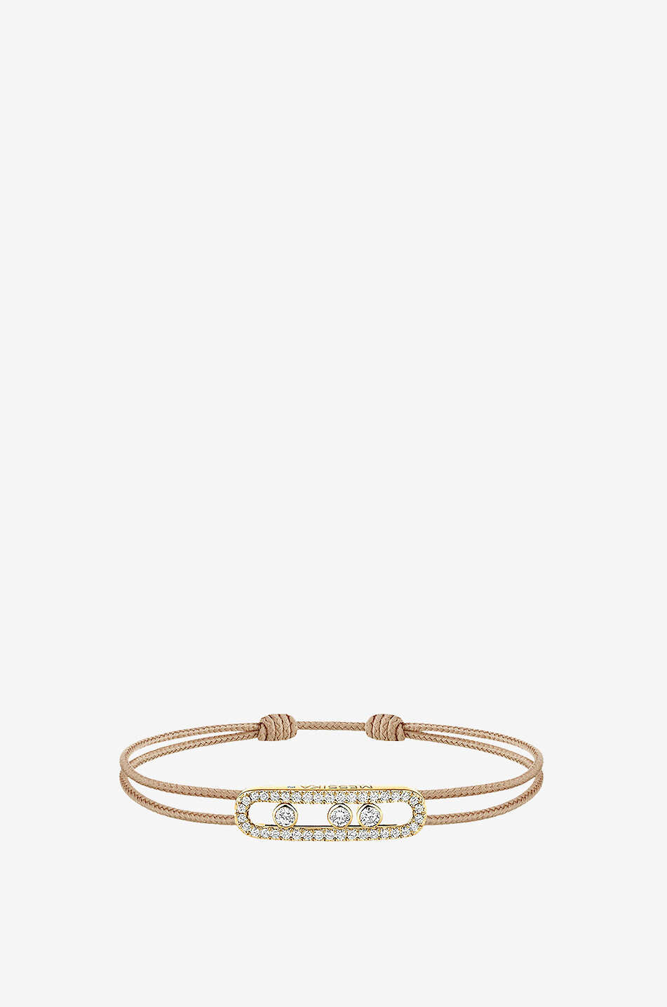 MESSIKA Messika Care(s) Beige cord bracelet with yellow gold and diamond element Women YELLOW 2