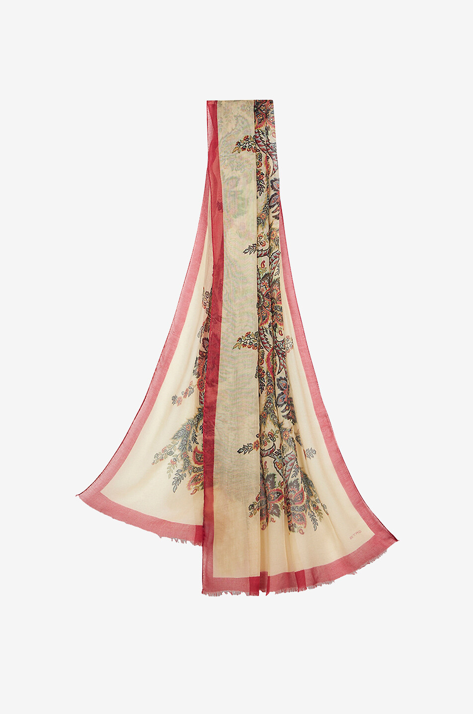 ETRO Écharpe fine fleurie en modal et soie Femme MULTICOLORE 1