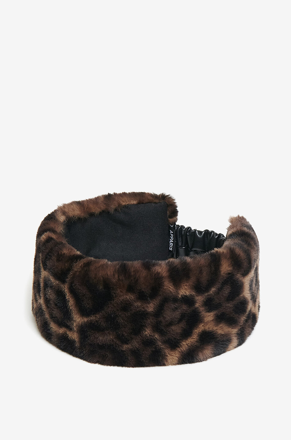 Stirnband aus Plüsch mit Leopardenprint Eleni