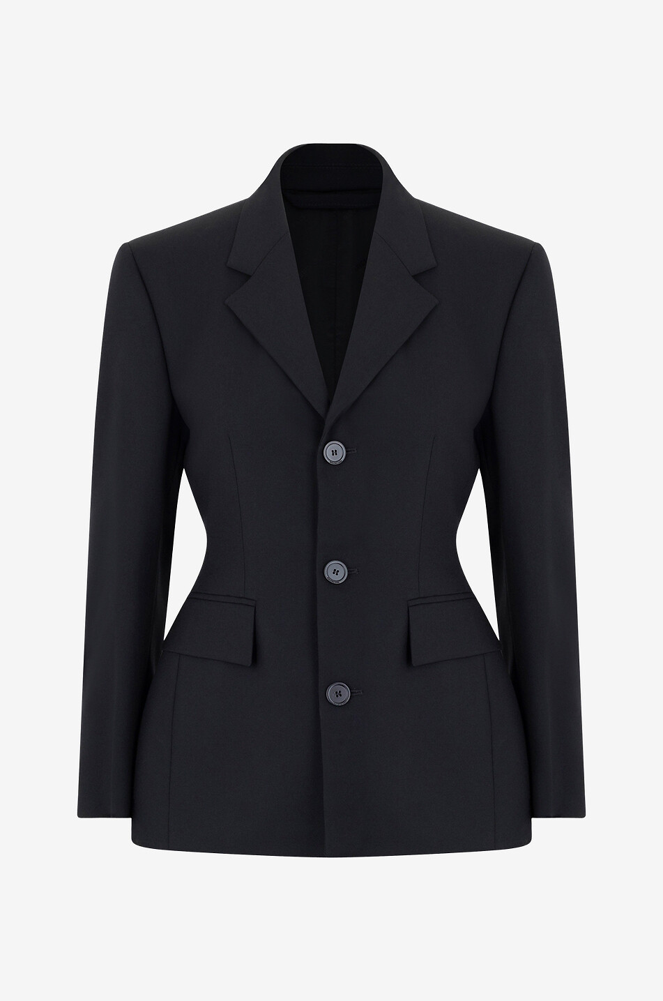 Hourglass single-breasted wool blazer