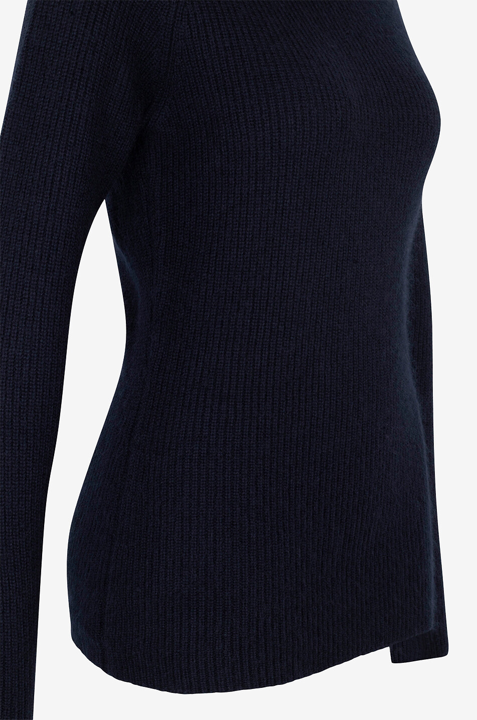FABIANA FILIPPI Pull côtelé en mohair mélangé à col roulé large Femme BLEU FONCE 7