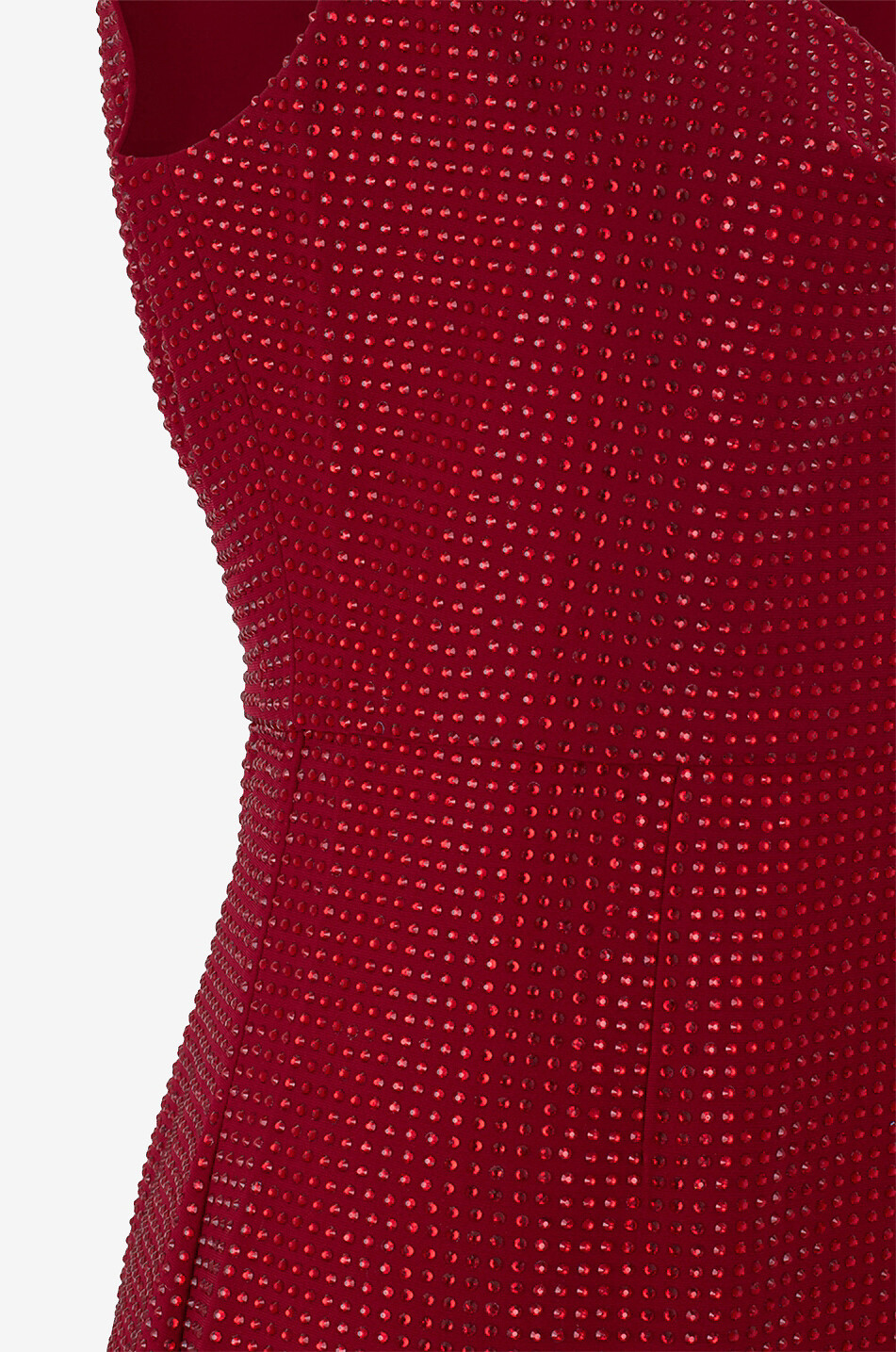Robe à bretelles longue couverte de cristaux Diamante