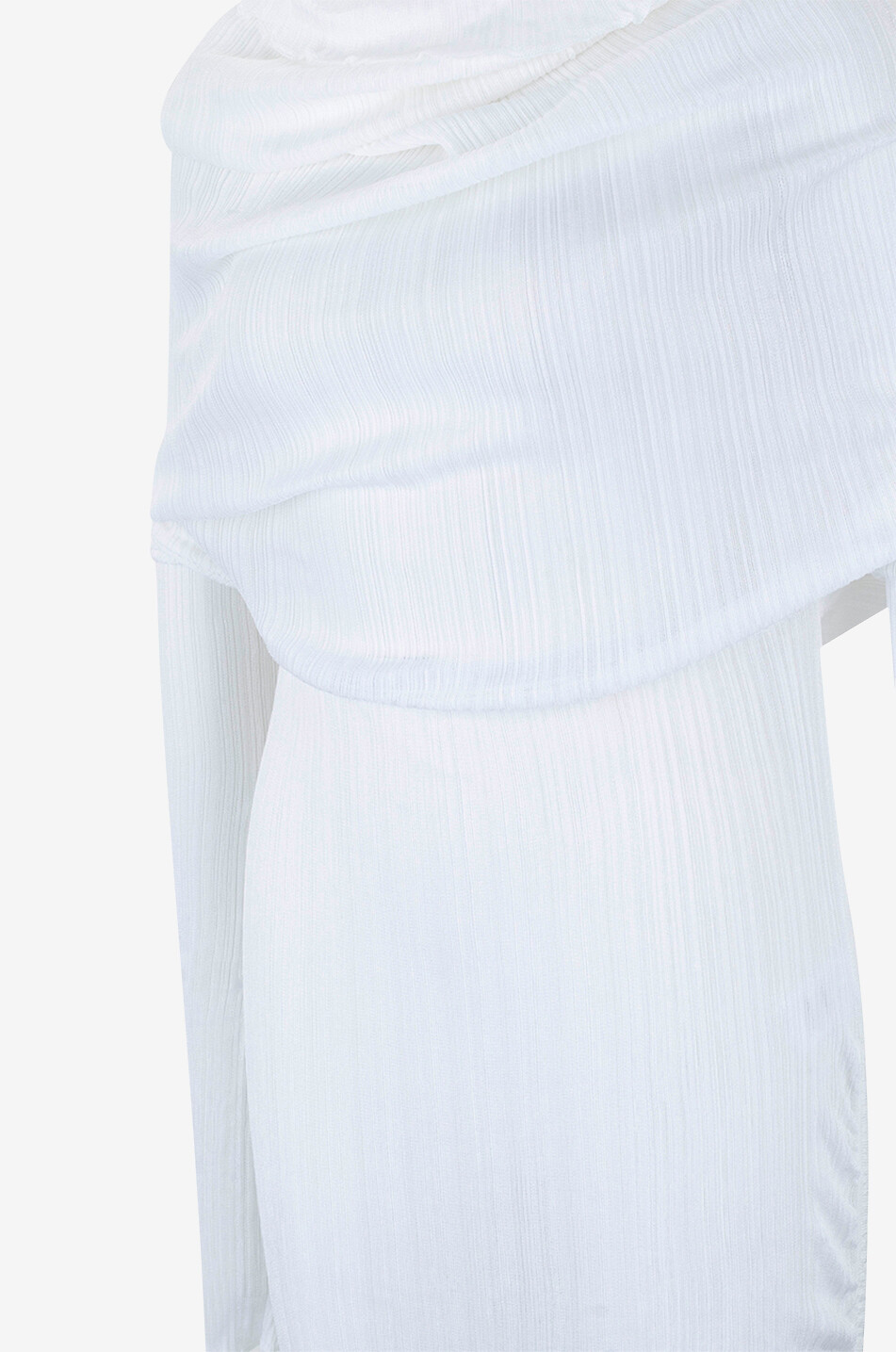 Robe fourreau longue en maille micro-plis Drapée