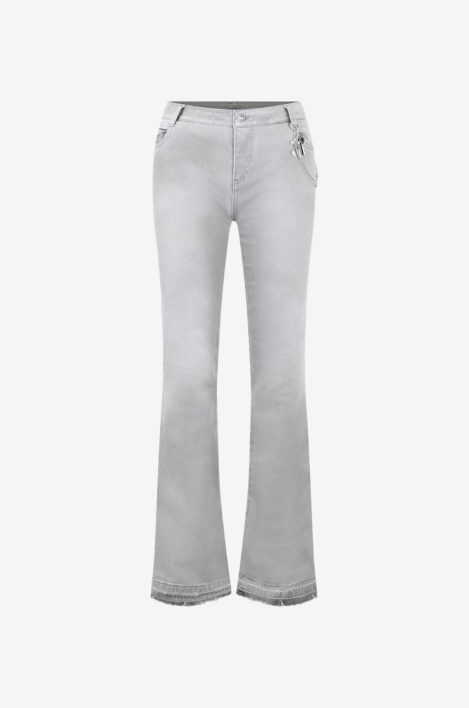 Jean bootcut gris fashion