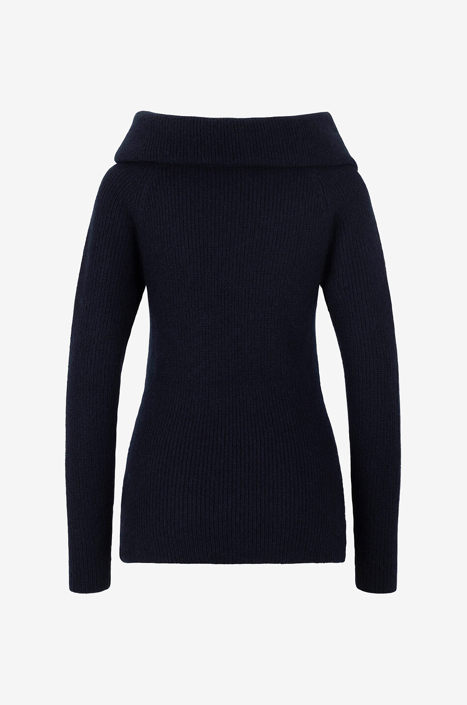 FABIANA FILIPPI Pull côtelé en mohair mélangé à col roulé large Femme BLEU FONCE 2