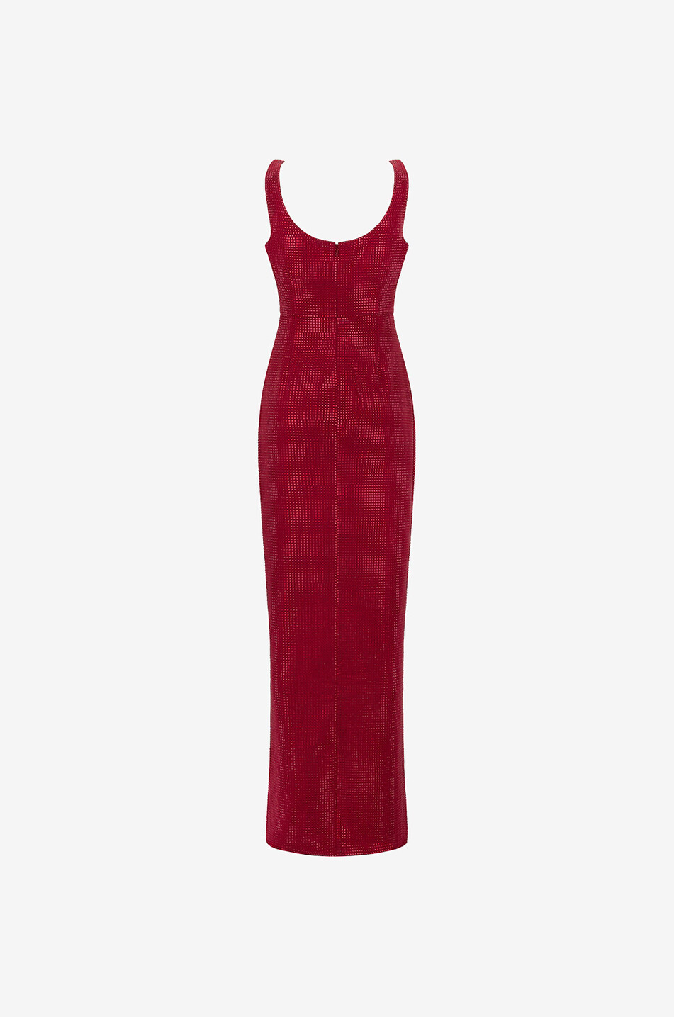 ROLAND MOURET Robe à bretelles longue couverte de cristaux Diamante Femme ROUGE 2