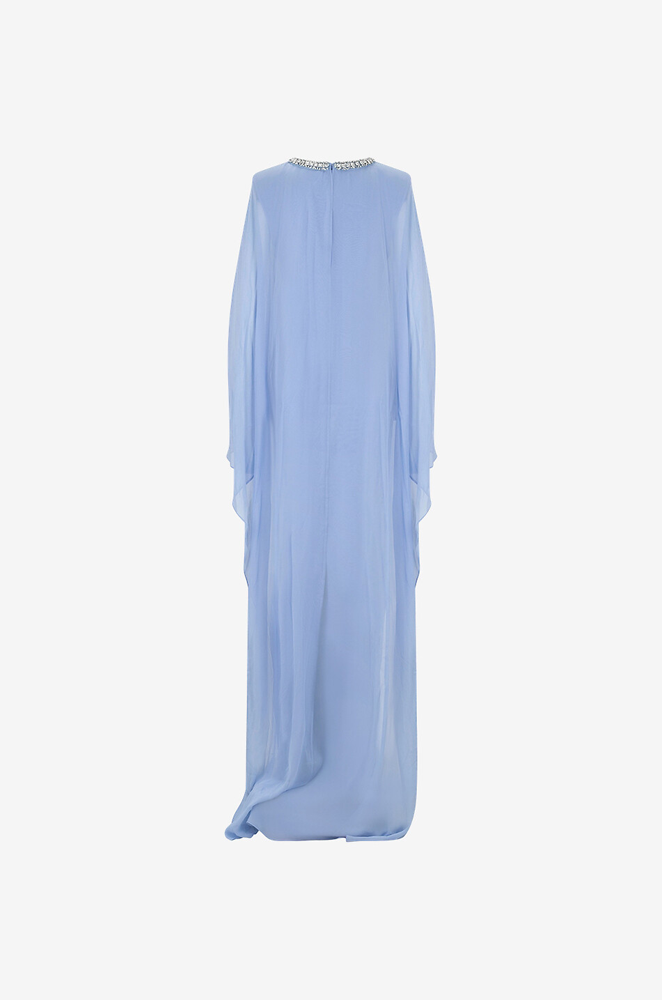 ROLAND MOURET Robe longue en mousseline de soie Diamante Femme BLEU CLAIR 2