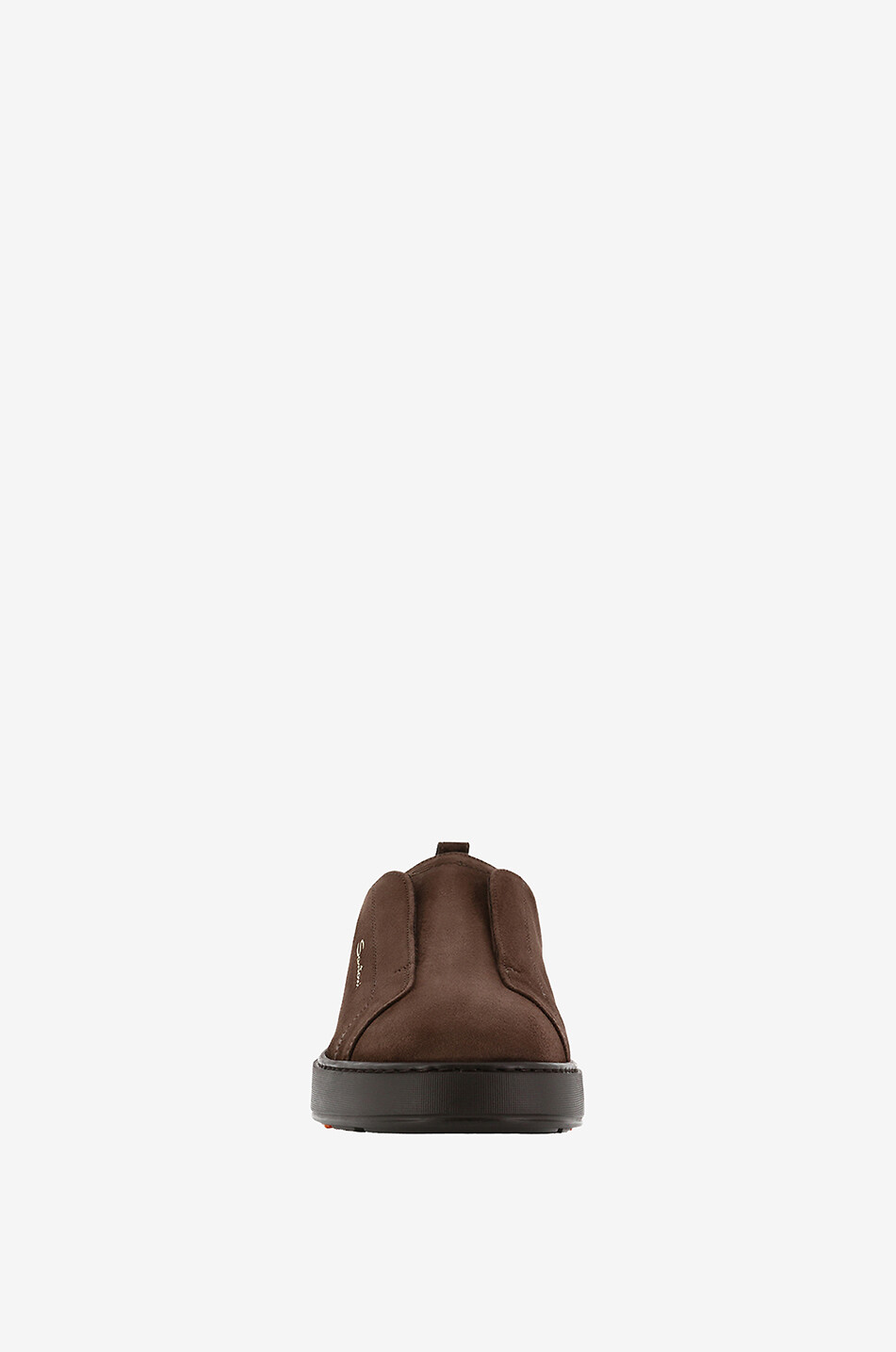SANTONI Baskets slip-on basses en daim Homme MARRON FONCÉ 2