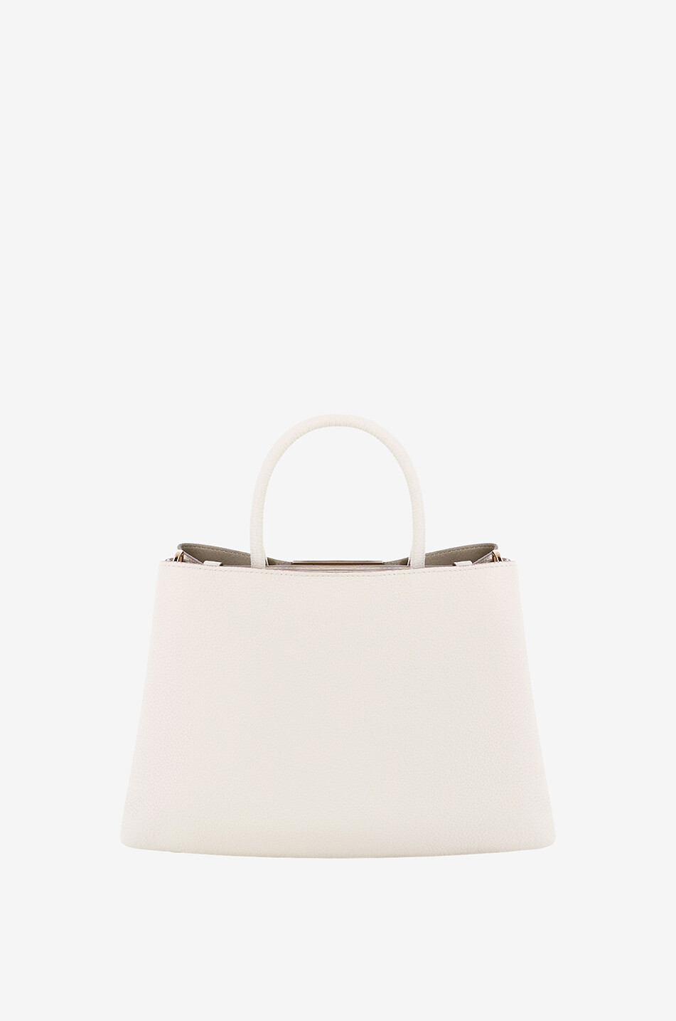 TOD'S Sac à main en cuir grainé T Timeless Small Femme BLANC CASSE 3