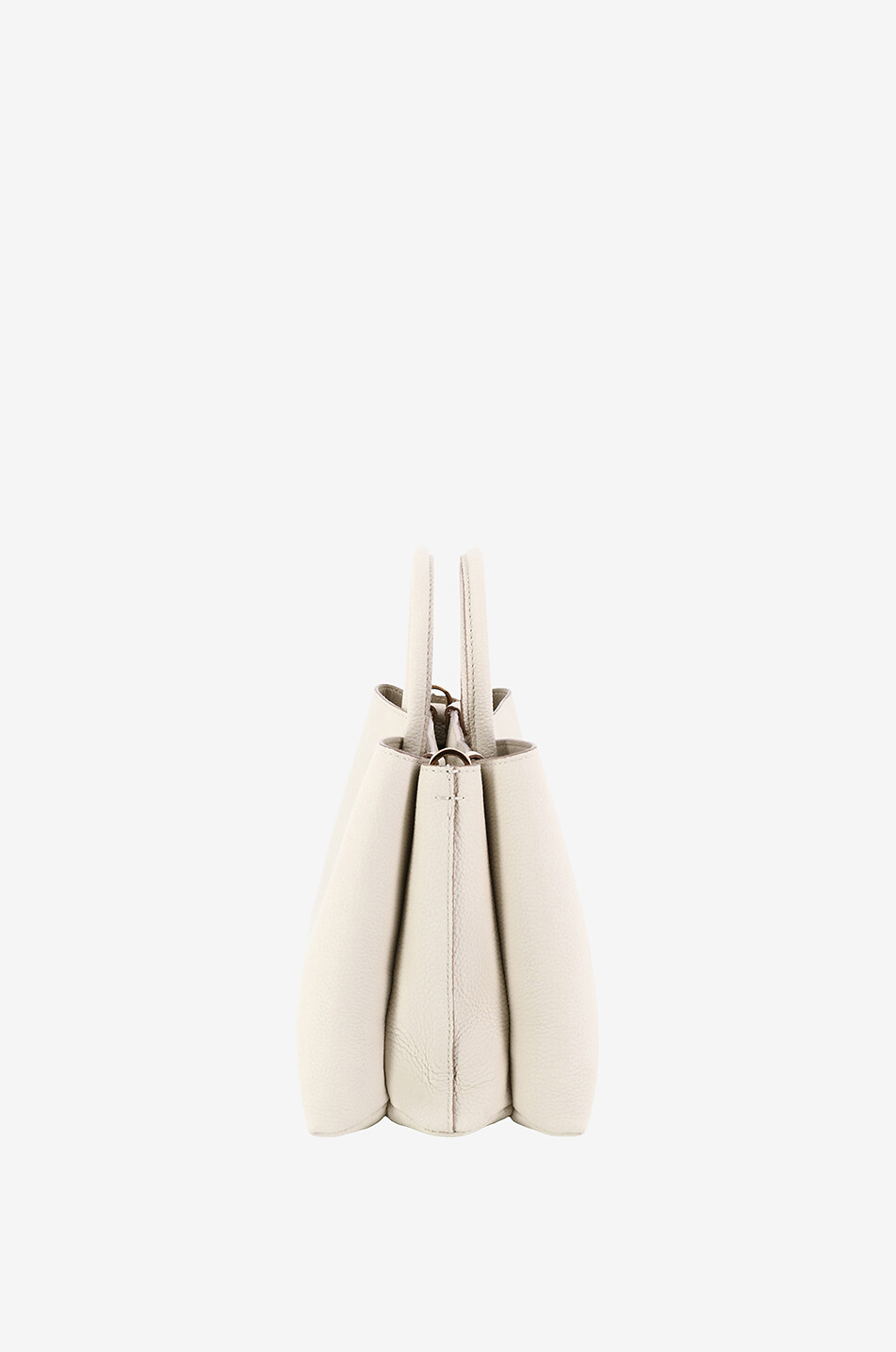TOD'S Sac à main en cuir grainé T Timeless Small Femme BLANC CASSE 4
