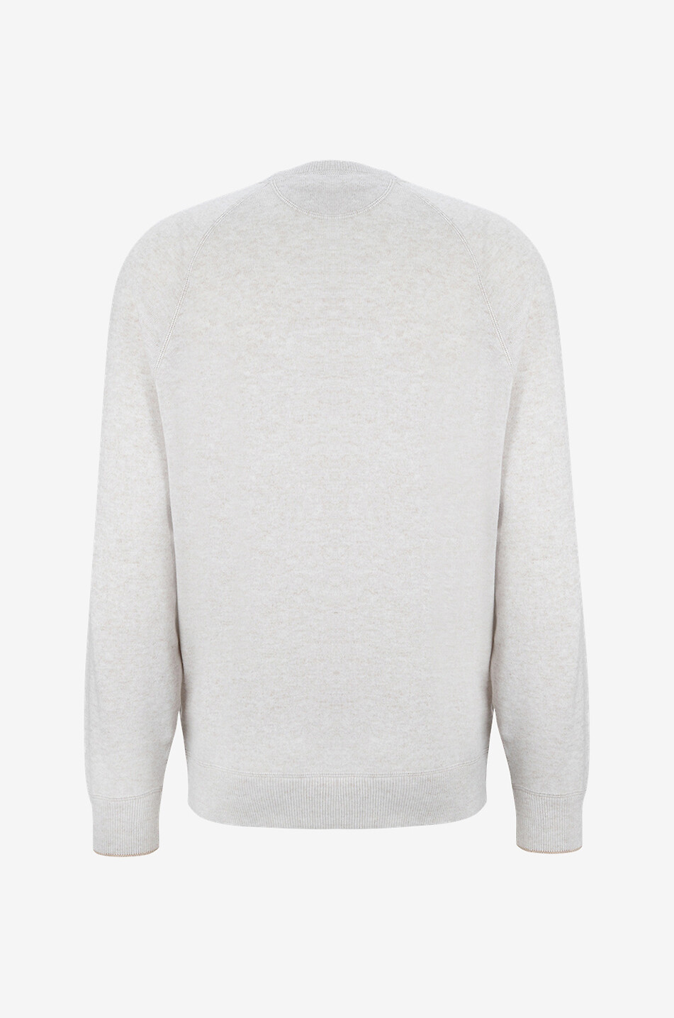 BRUNELLO CUCINELLI Pull à col rond et manches raglan en cachemire Homme MARRON 2