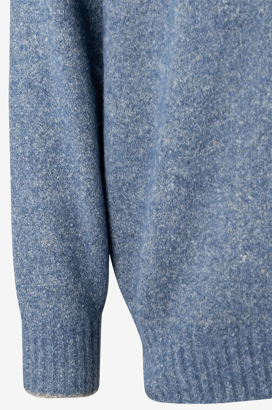 BRUNELLO CUCINELLI Mottled crewneck jumper in alpaca wool blend Men MEDIUM BLUE 3