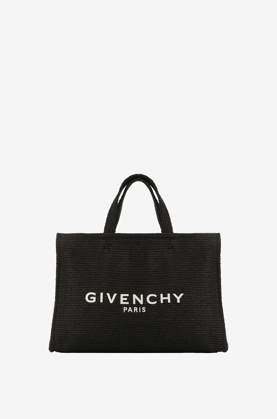G-Tote Medium rembroidered raffia tote bag