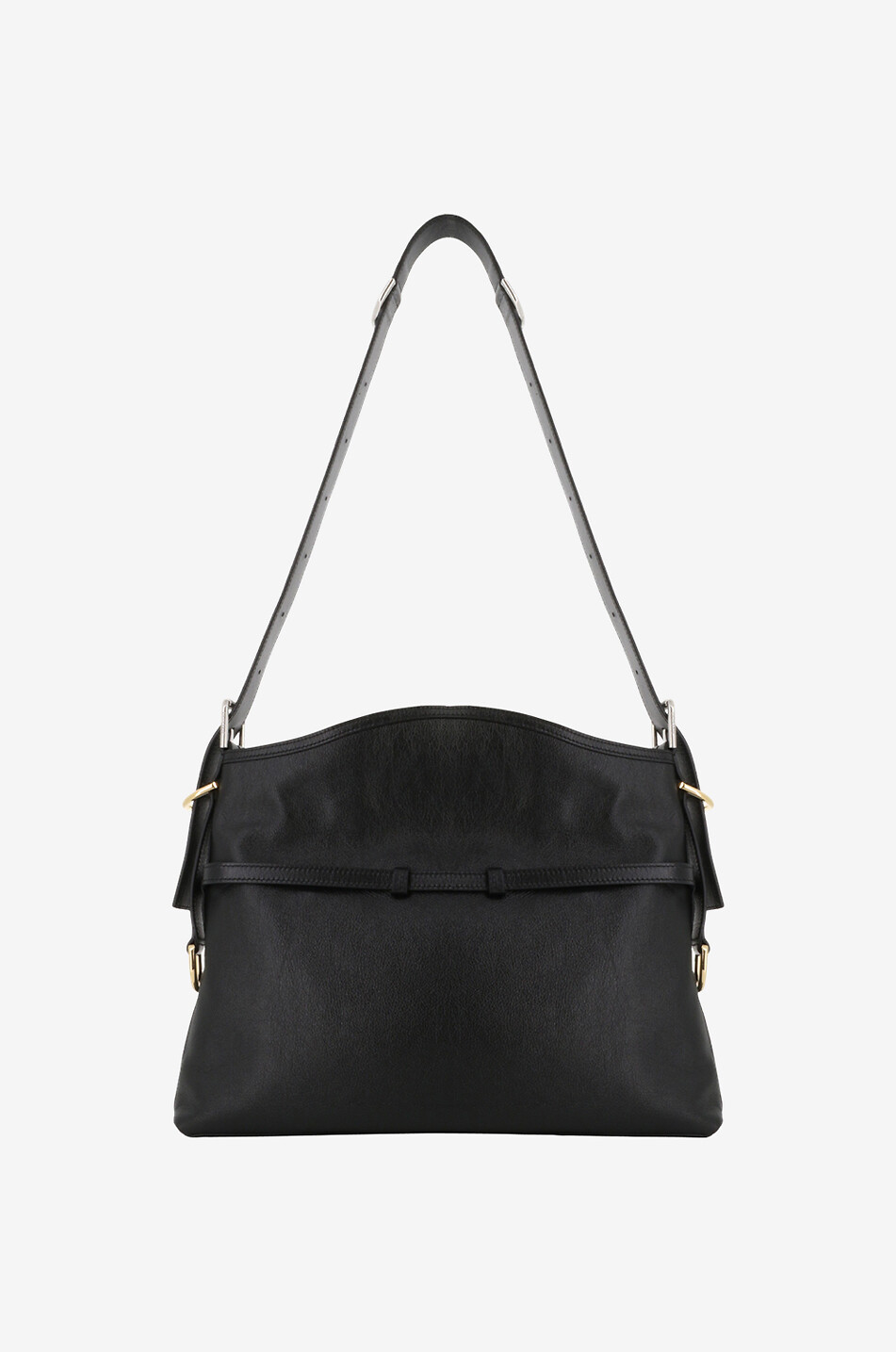 GIVENCHY Sac porté épaule en cuir grainé Voyou Medium Femme NOIR 3