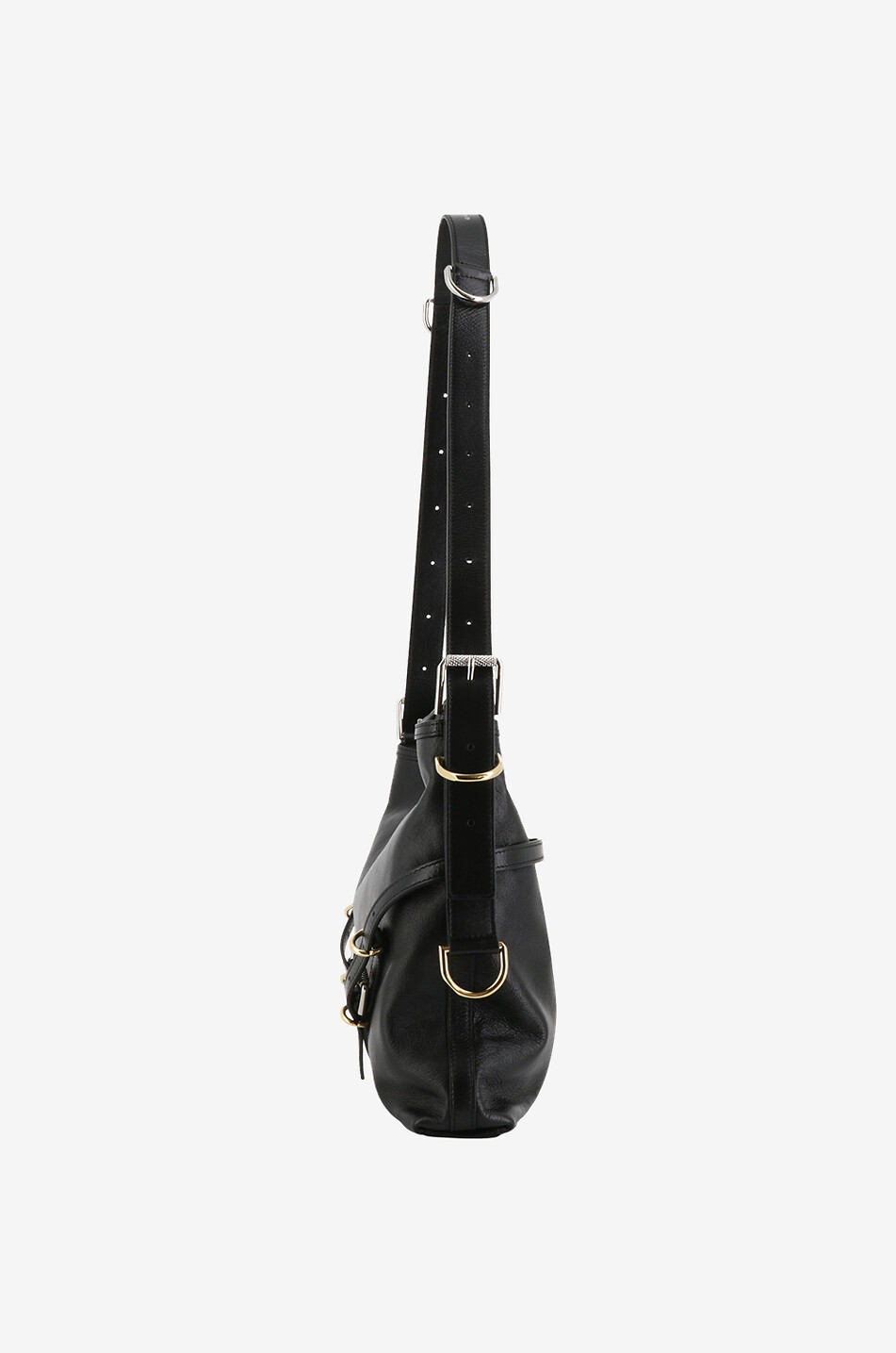 GIVENCHY Sac porté épaule en cuir grainé Voyou Medium Femme NOIR 4