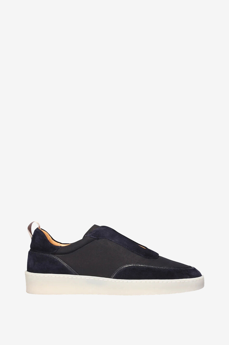 Leisure suede and leather slip-on sneakers