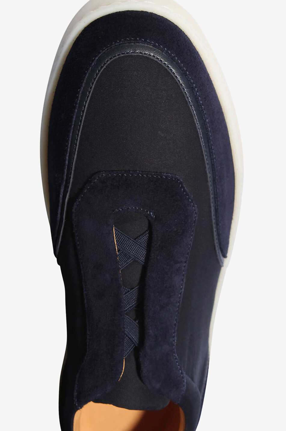 AURELIEN Leisure suede and leather slip-on sneakers Men DARK BLUE 5